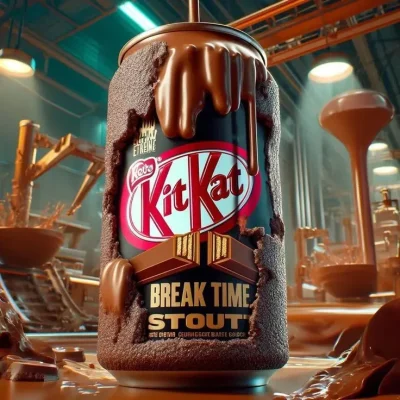 it is ai created picture spec add of kit kat energy dring best freelance digital marketer in kannur